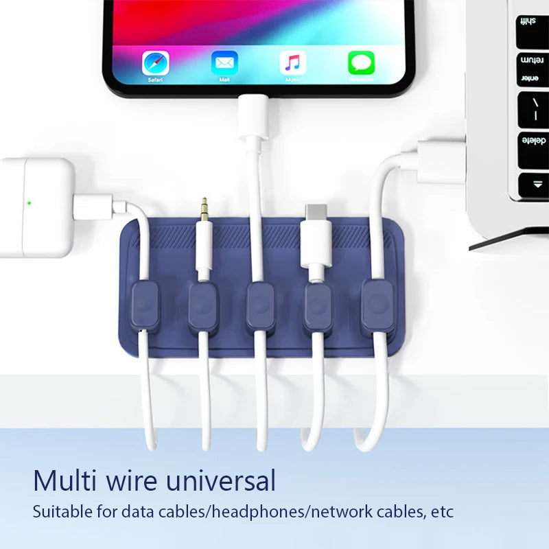 5 Ports Magnetic Mouse Cable Wire Organizer
