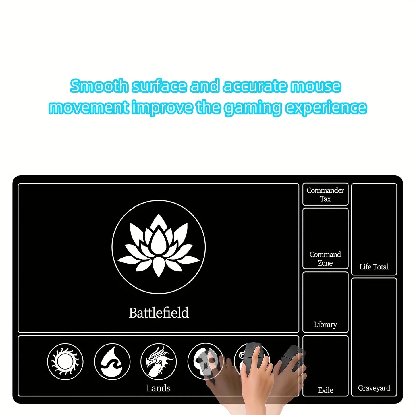 Premium Magic:Party Game Mat Durable Rubber for MTG and TCG Games
