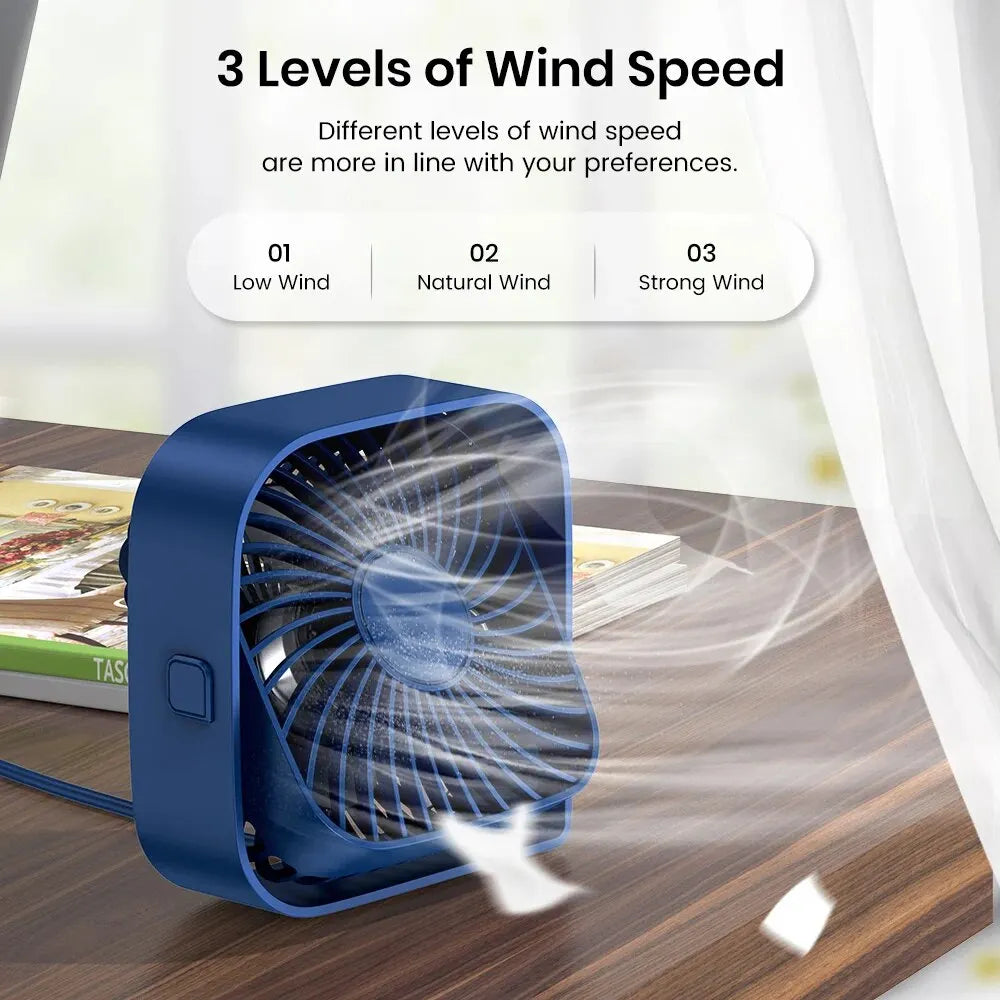 TOPK Mini Portable Fan,USB Desk Fan Table