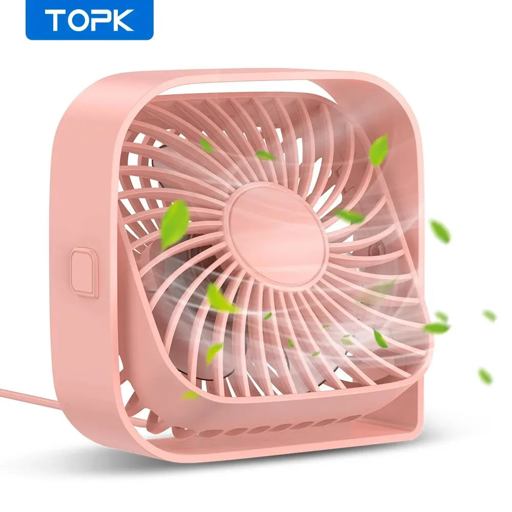 TOPK Mini Portable Fan,USB Desk Fan Table