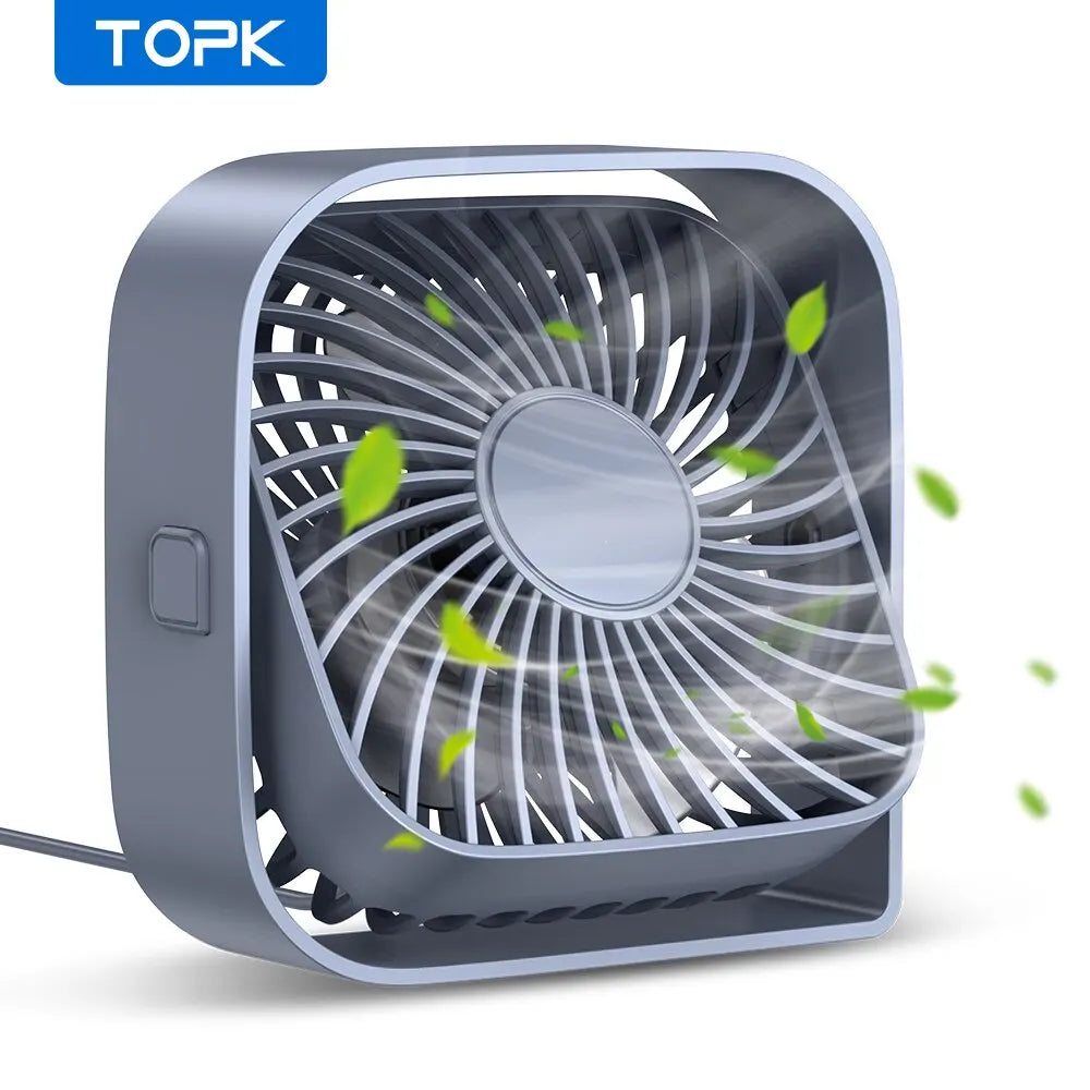 TOPK Mini Portable Fan,USB Desk Fan Table