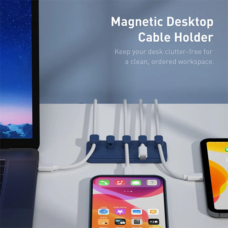 5 Ports Magnetic Mouse Cable Wire Organizer