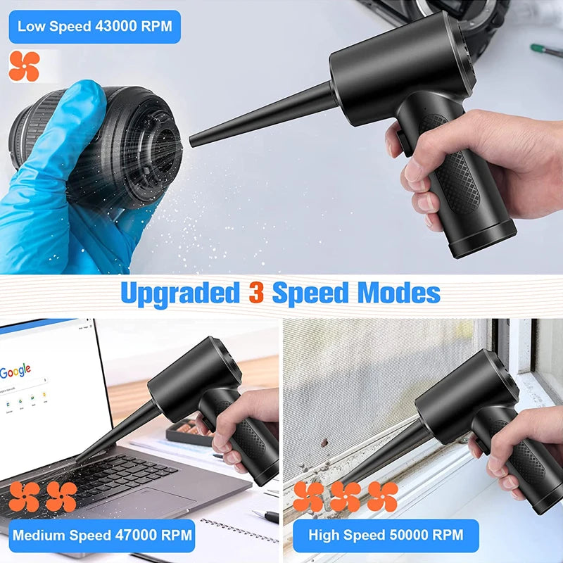 Cordless Air Duster, 5-in-1 High-Speed Blower