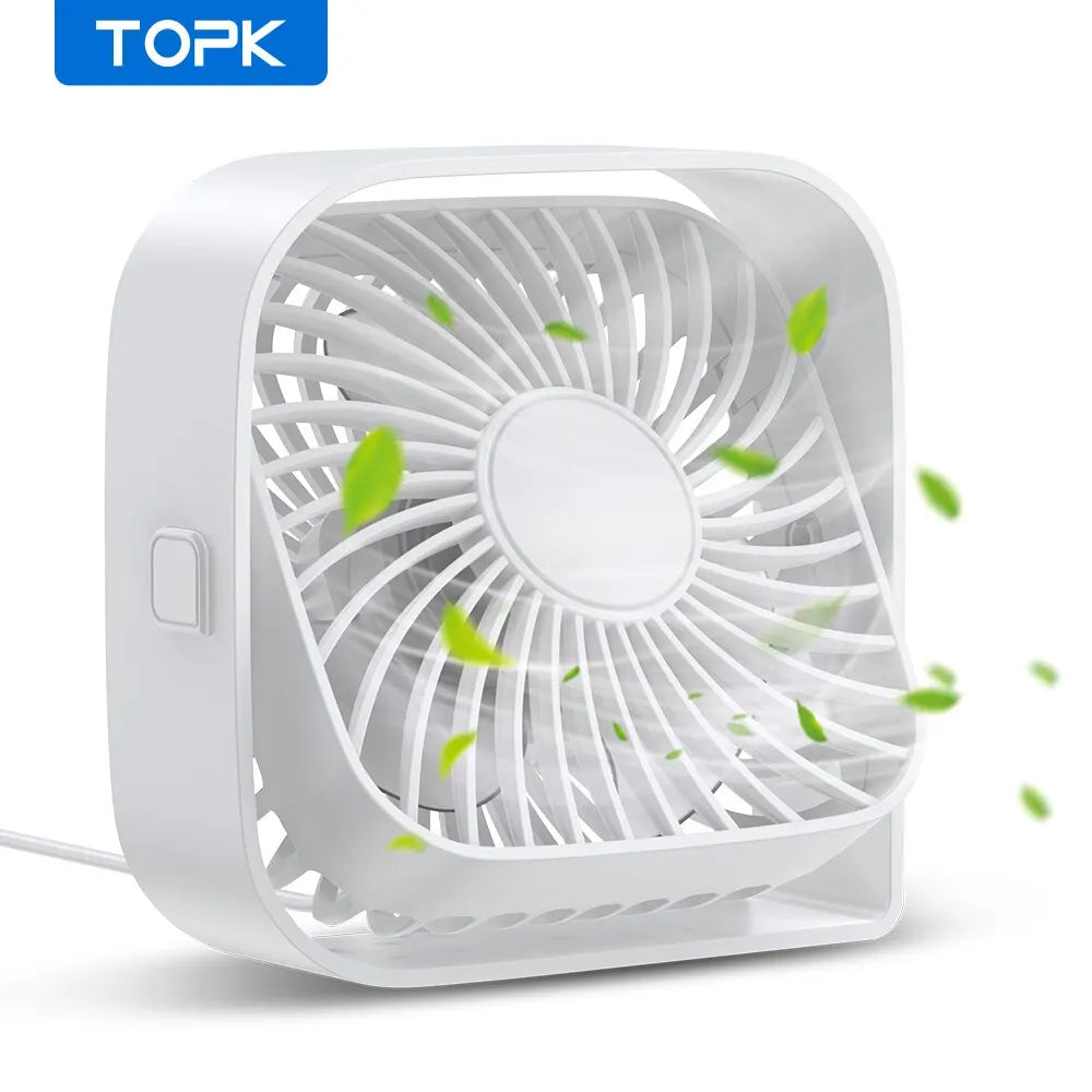 TOPK Mini Portable Fan,USB Desk Fan Table
