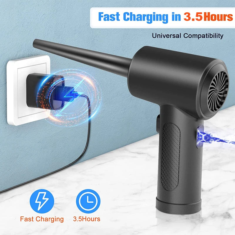 Cordless Air Duster, 5-in-1 High-Speed Blower