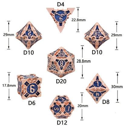 Metal Dice Set - 7 Dices