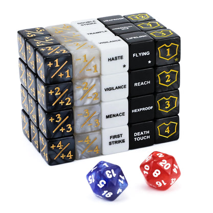 62PCS MTG Life Counter Dice Set for Magic The Gathering MTG