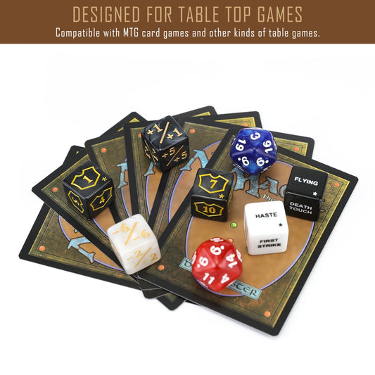 62PCS MTG Life Counter Dice Set for Magic The Gathering MTG
