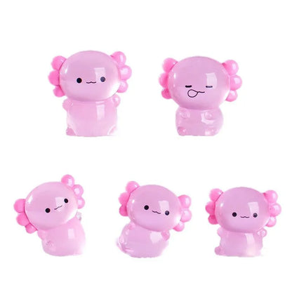 pink Luminous Axolotl Miniatures - Spooky's Loot