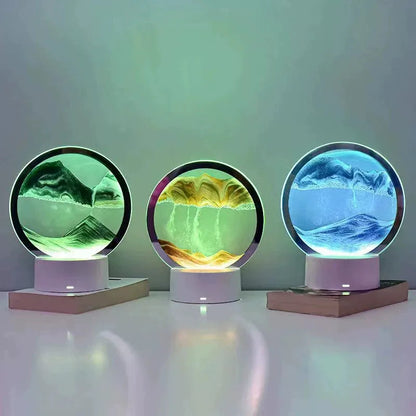 LED RGB Sandscape Lamp 3D Moving Sand Art