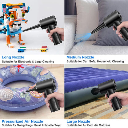 Cordless Air Duster, 5-in-1 High-Speed Blower