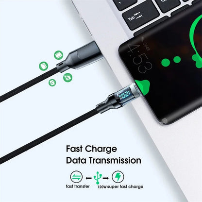 120W Type C to Type C Cable Phone Super Fast Charging Cable