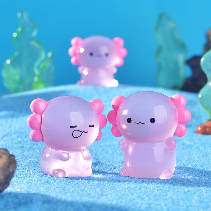 pink Luminous Axolotl Miniatures - Spooky's Loot