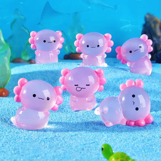 pink Luminous Axolotl Miniatures - Spooky's Loot