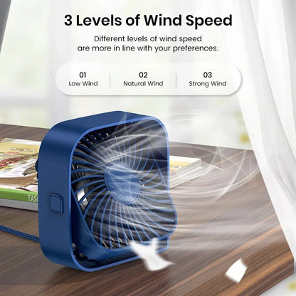 TOPK Mini Portable Fan,USB Desk Fan Table