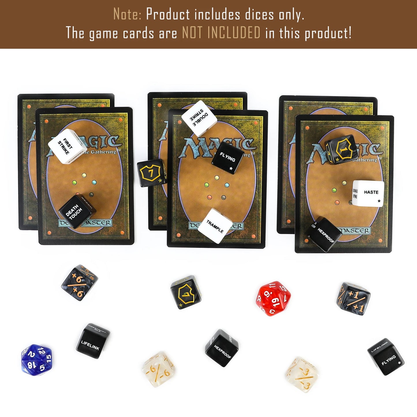 62PCS MTG Life Counter Dice Set for Magic The Gathering MTG